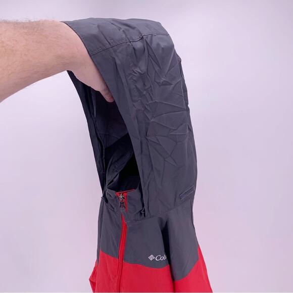 Columbia Red and Gray Packable Hooded Jacket Mens Size S - Picture 9 of 9